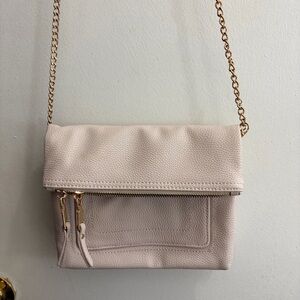 Miztique Cream Crossbody Bag with Gold Chain